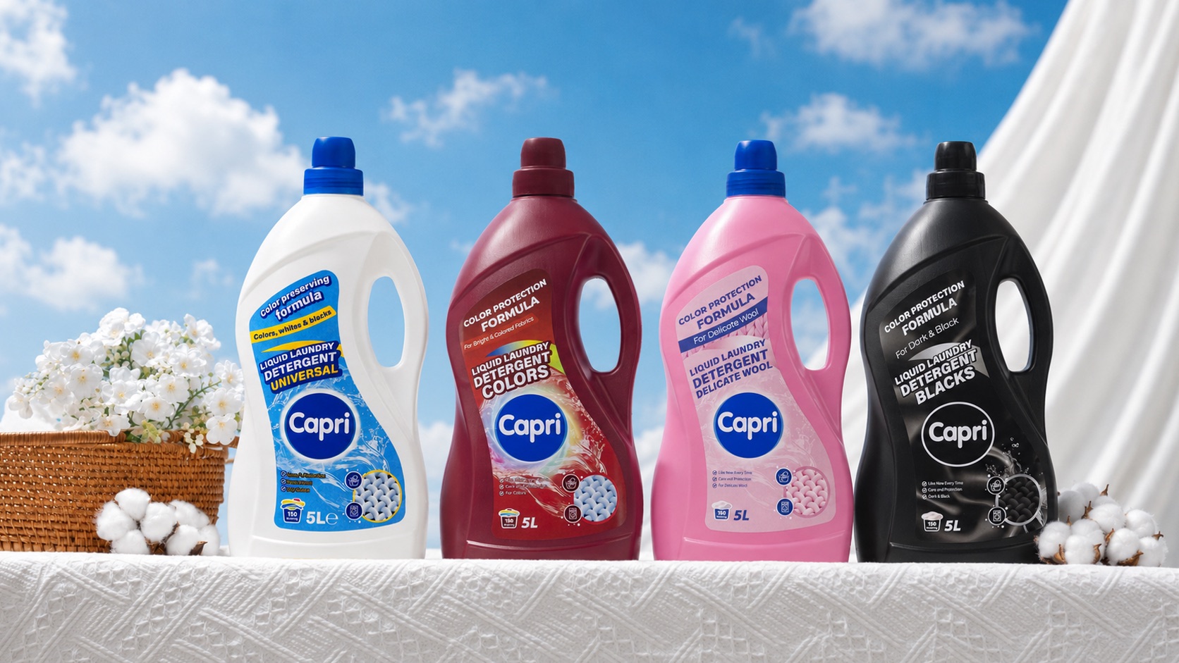 Capri — płyny do prania, 5 L, 150 prań